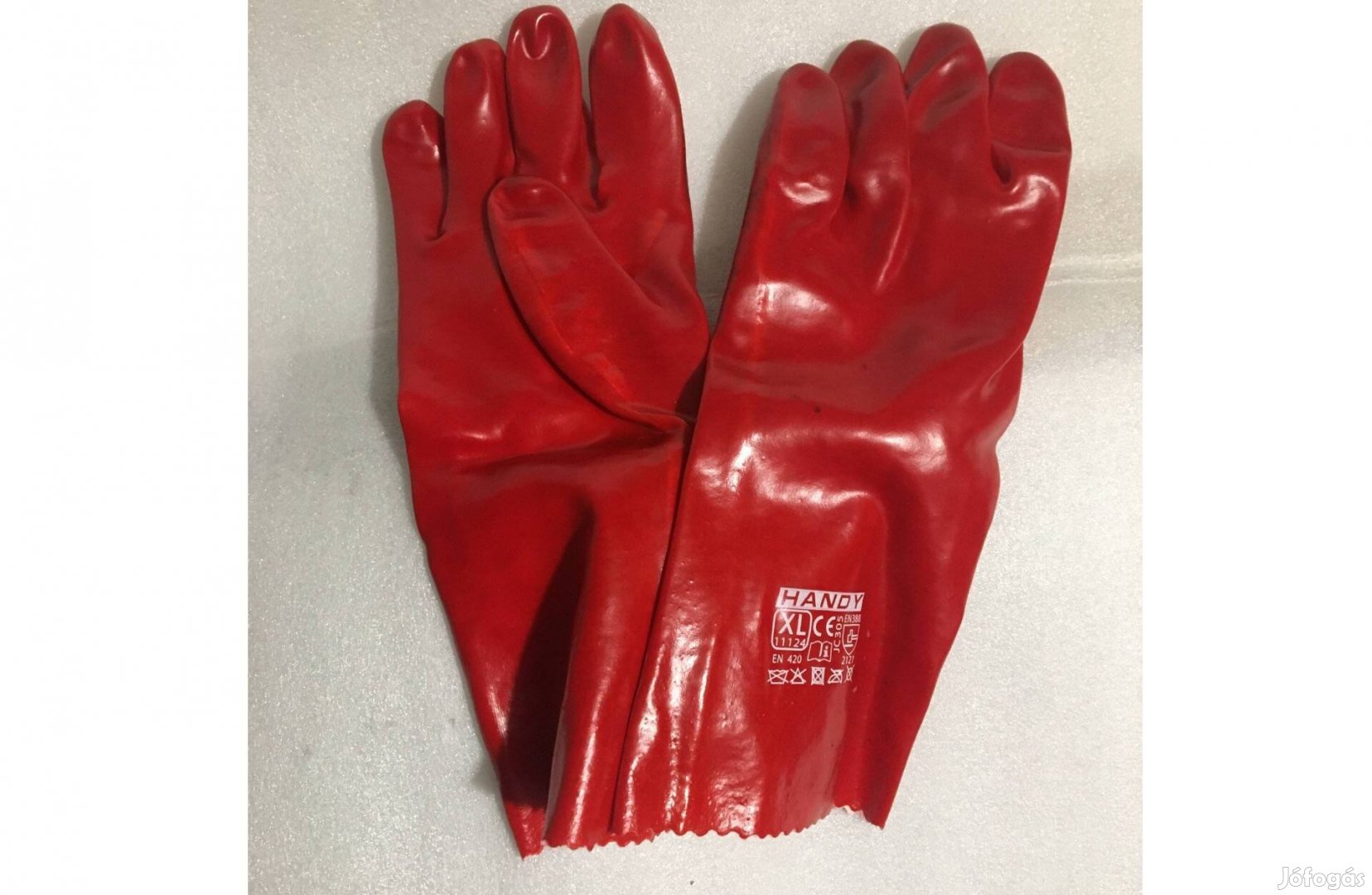 Védőkesztyű PVC mártott bevonattal 1 pár XL méretű saválló