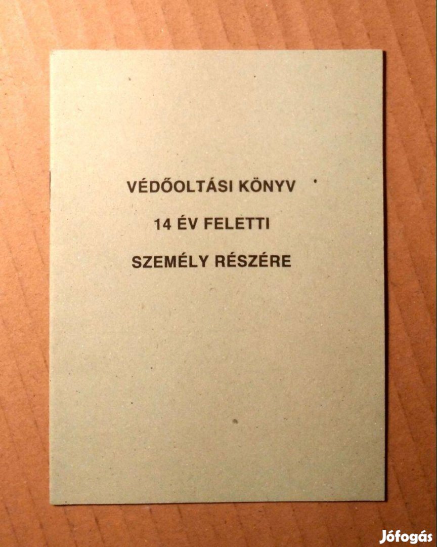 Védőoltási Könyv 14 Év Feletti Személy Részére (talán retró)