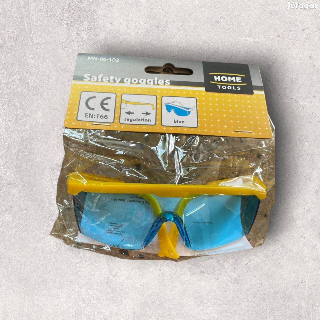 Védőszemüveg kék/sárga/víztiszta CE minősitéssel