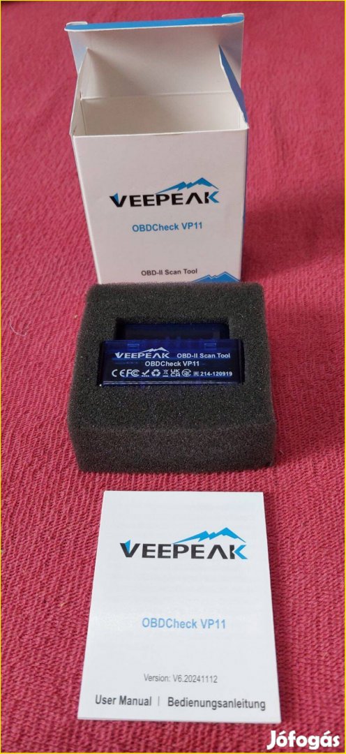 Veepeak VP11 OBD2 Bluetooth csak Android !