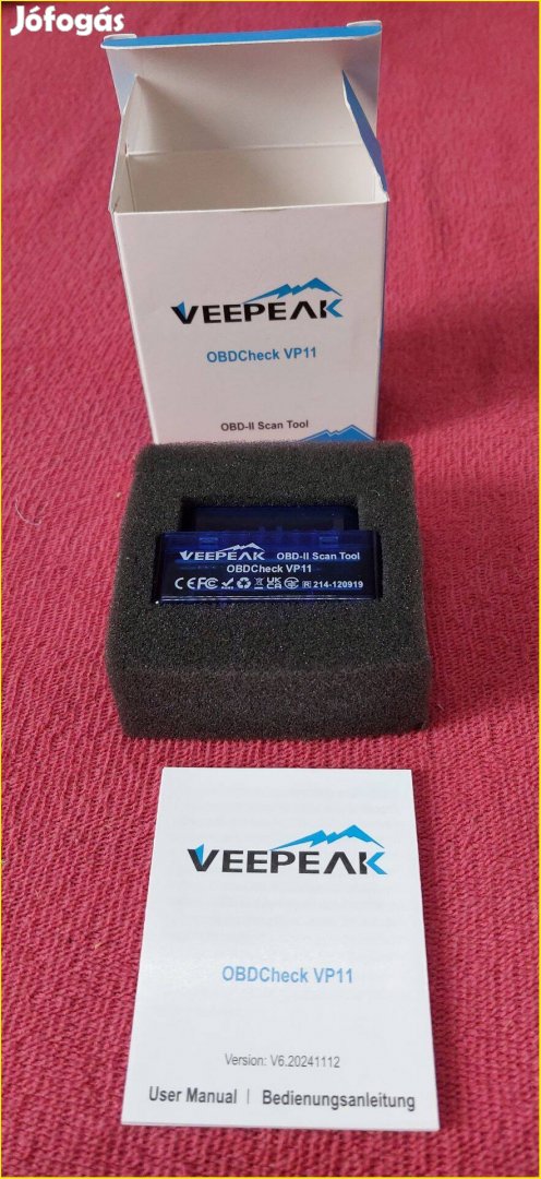 Veepeak VP11 OBD2 Bluetooth csak Android !