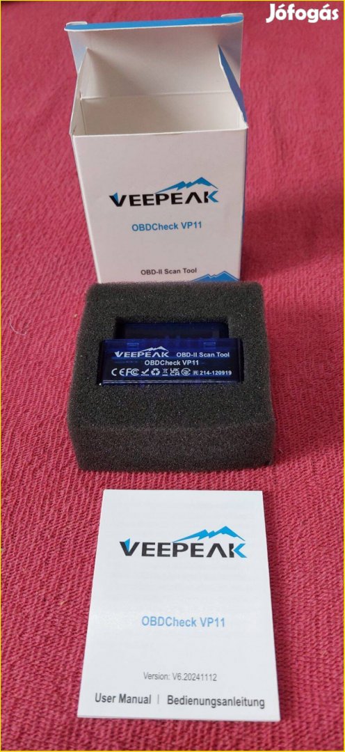 Veepeak VP11 OBD2 Bluetooth csak Android !