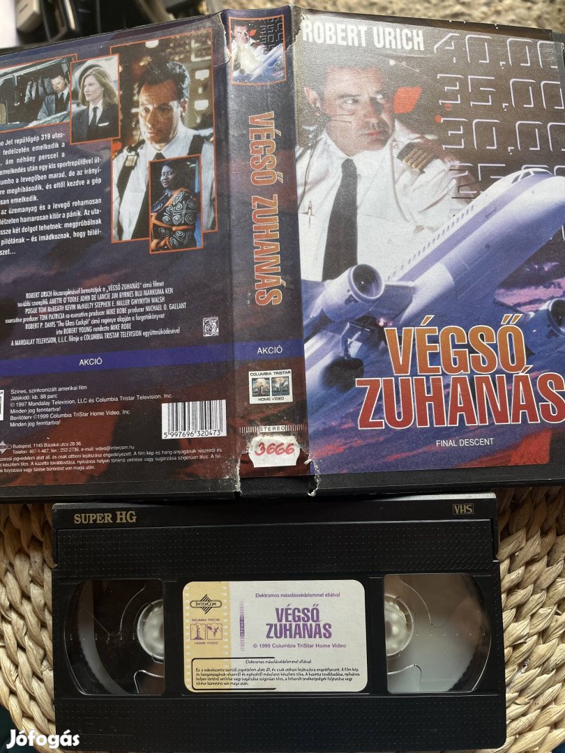 Végső zuhanás vhs kazetta