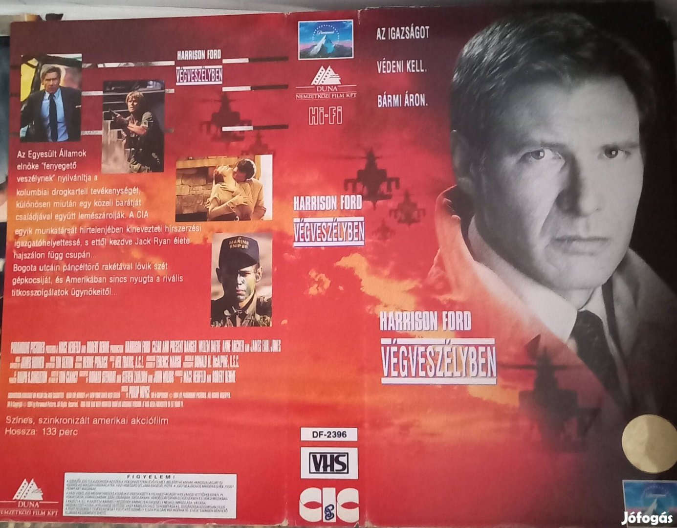 Végveszélyben - akció vhs - Harrison Ford