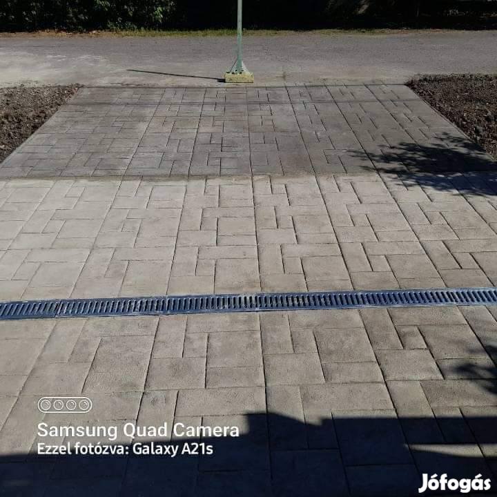Vegyes 60*60 cm beton mintázó sablon vasból 