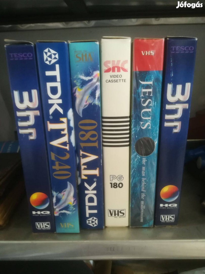 Vegyes VHS kazetták - 6db - 1499Ft az összes