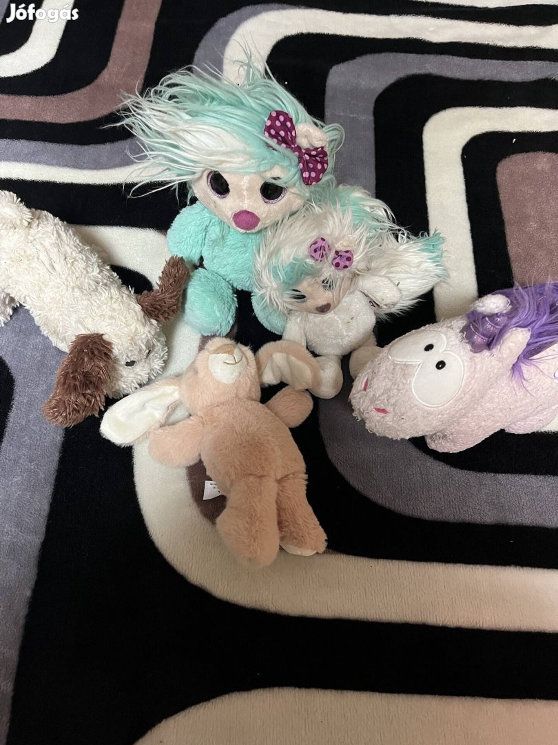 Vegyes plüss csomag Unikornis, Nyuszi, Borzas figurák