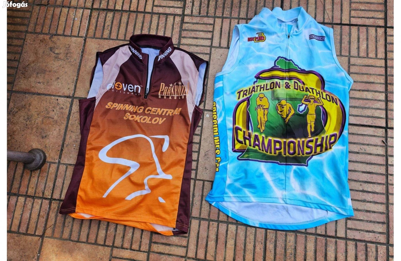 Vékony biciklis Kerékpáros mellény M L 2db