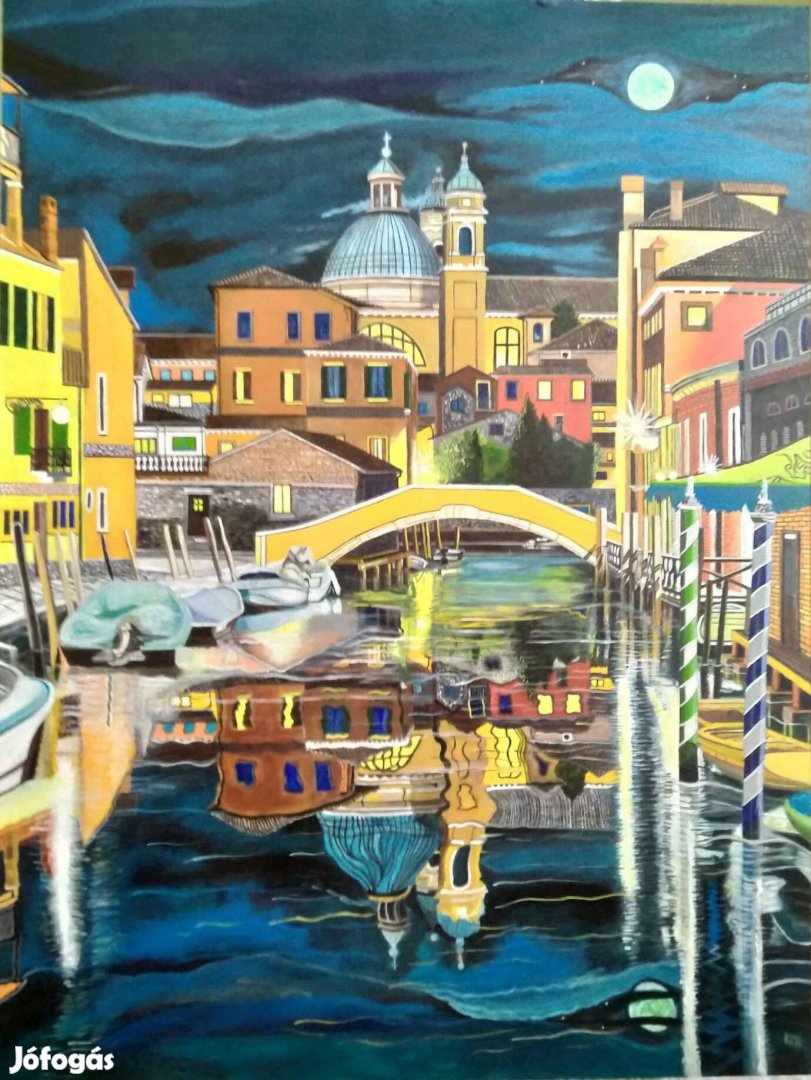 Velence estefele6080cm. akril, farostlemezen