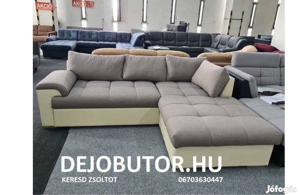 Velence kanapé ülőgarnitúra 258x190 cm ágyazható gray bézs sarok