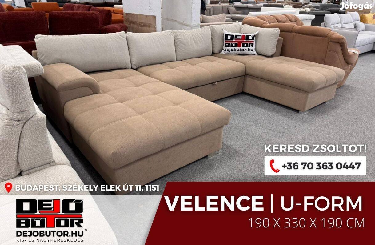 Velence párnás rugós kanapé ülőgarnitúra 190x330x190 cm