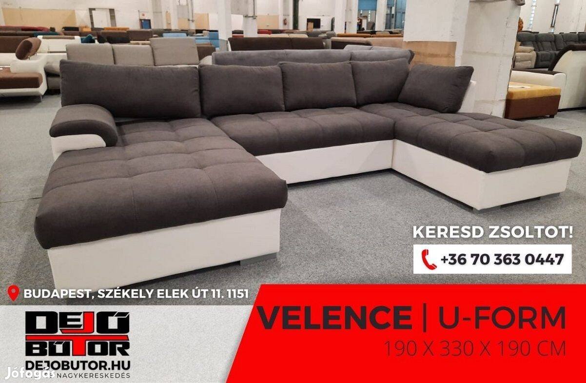 Velence sarok kanapé rugós ülőgarnitúra 190x330x190 cm ualak barna