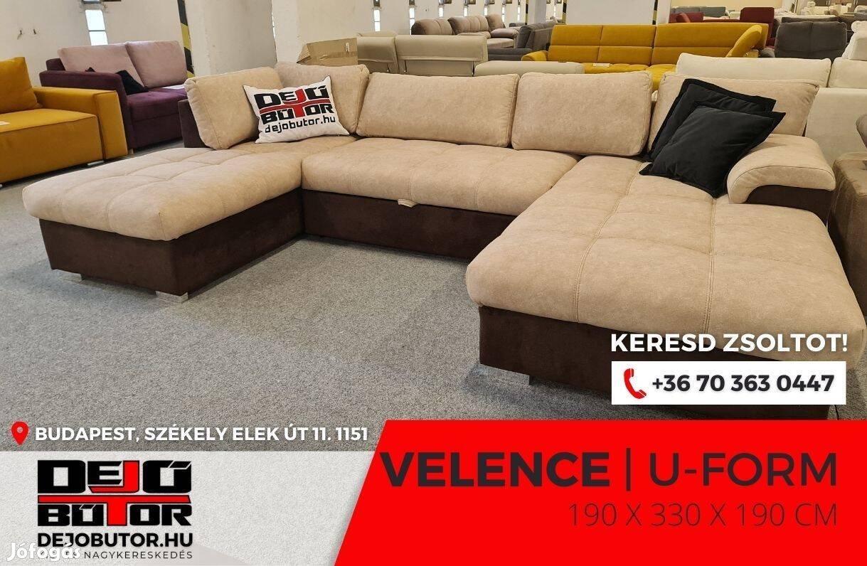 Velence sarok kanapé rugós ülőgarnitúra 190x330x190 cm
