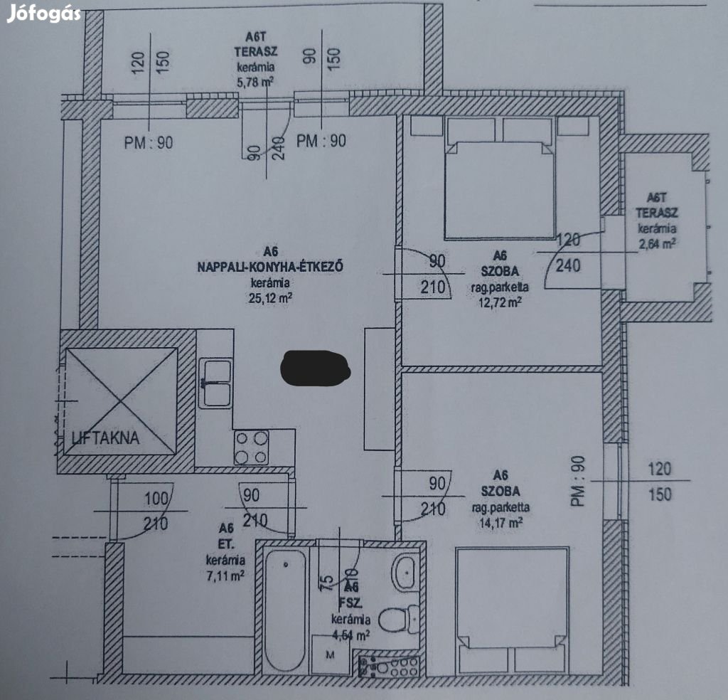 Velencei 68 nm-es lakás eladó