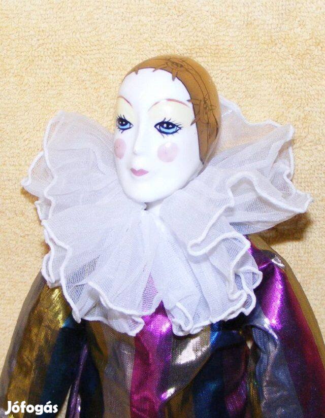 Velencei harlequin porcelánbaba