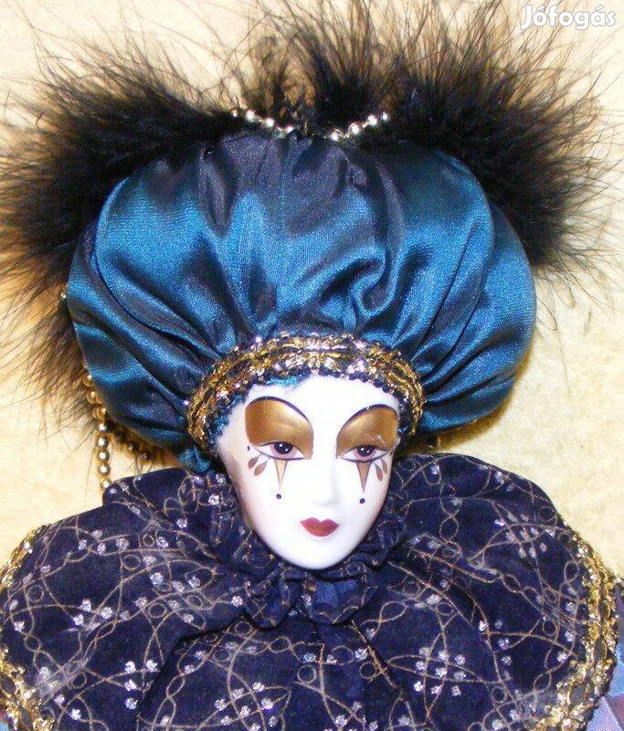 Velencei karnevál porcelánbaba