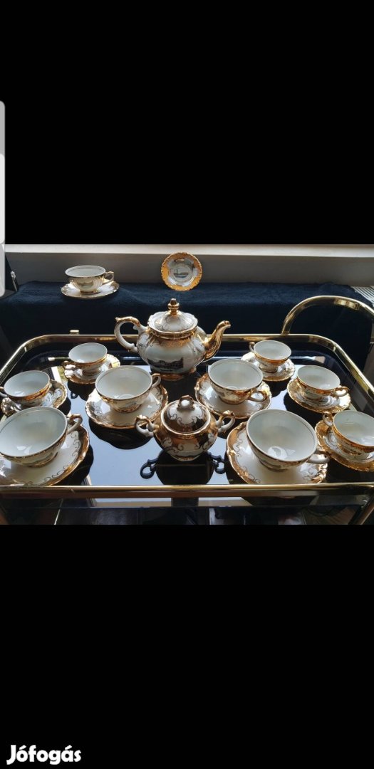 Velencei porcelán kávés-teas készlet