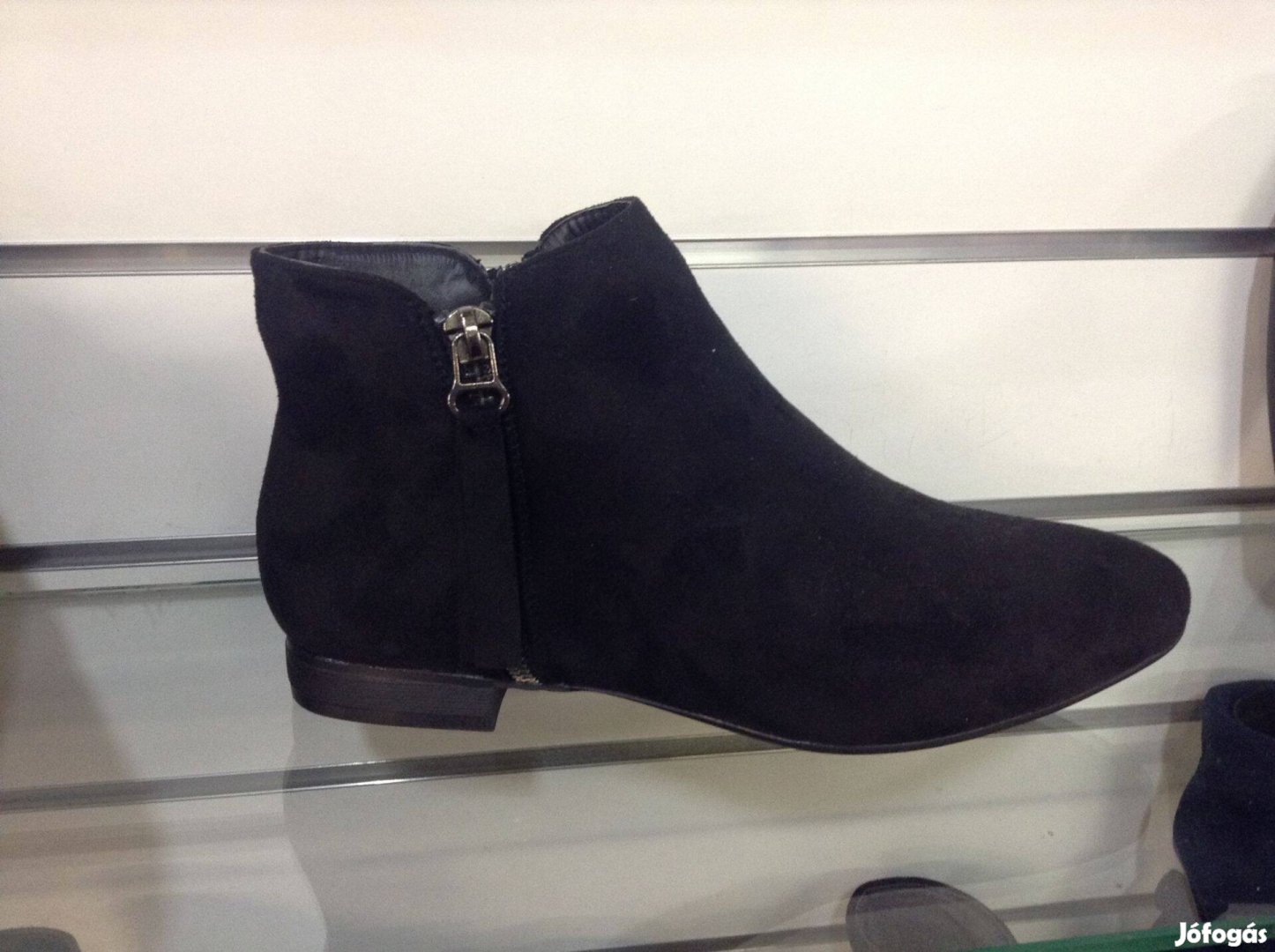 Velúros női boka csizma 4041 !