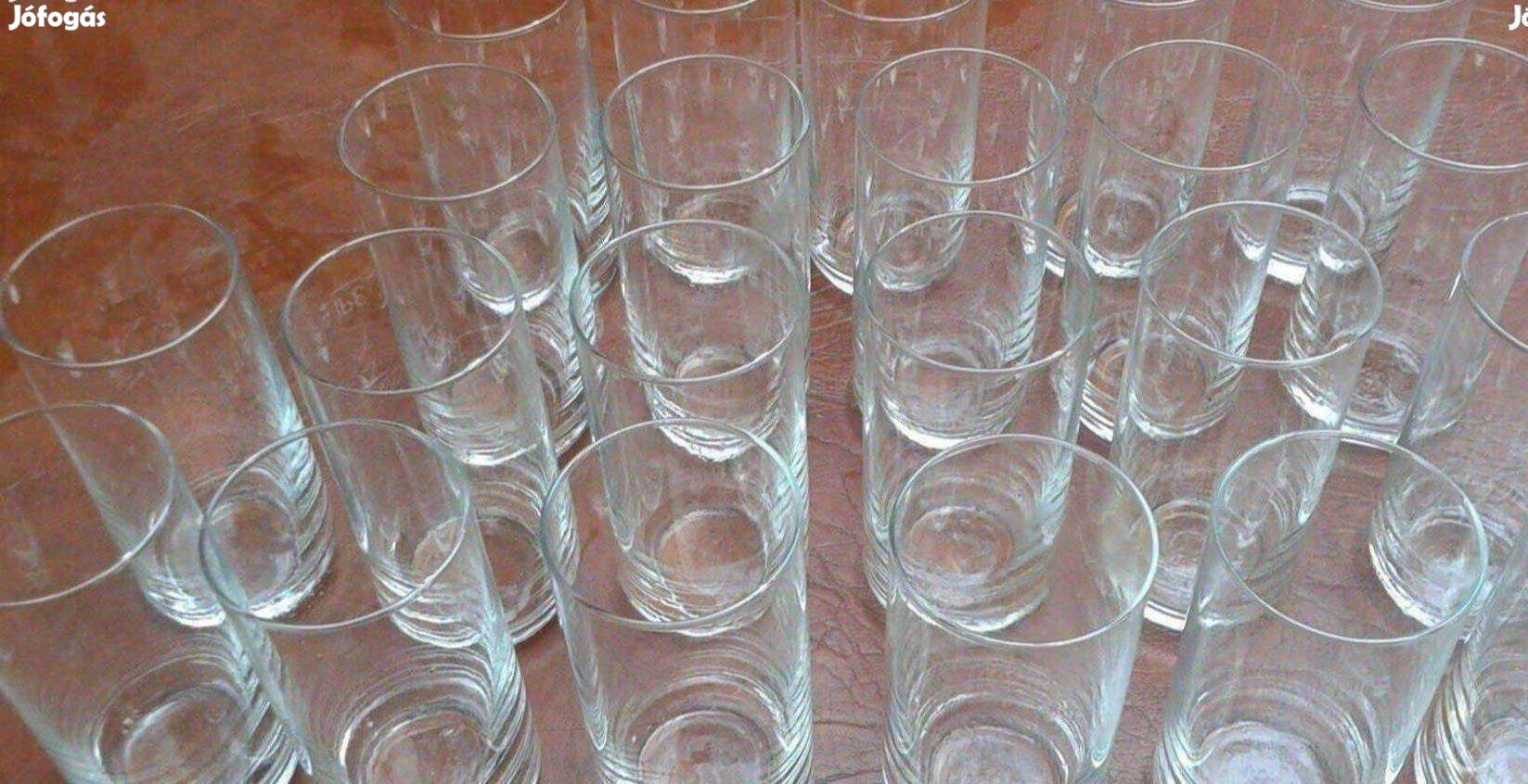 Vendéglátós üveg pohár 30 db Új 3 dlL-es