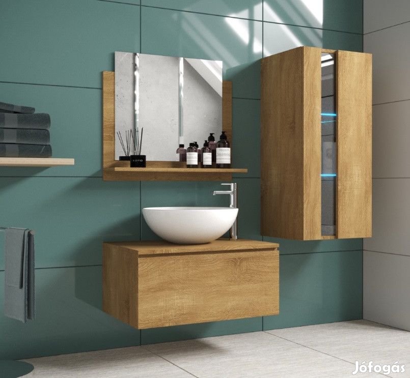 Venezia Alius A34 fürdőszobabútor szett + mosdókagyló + szifon (arany