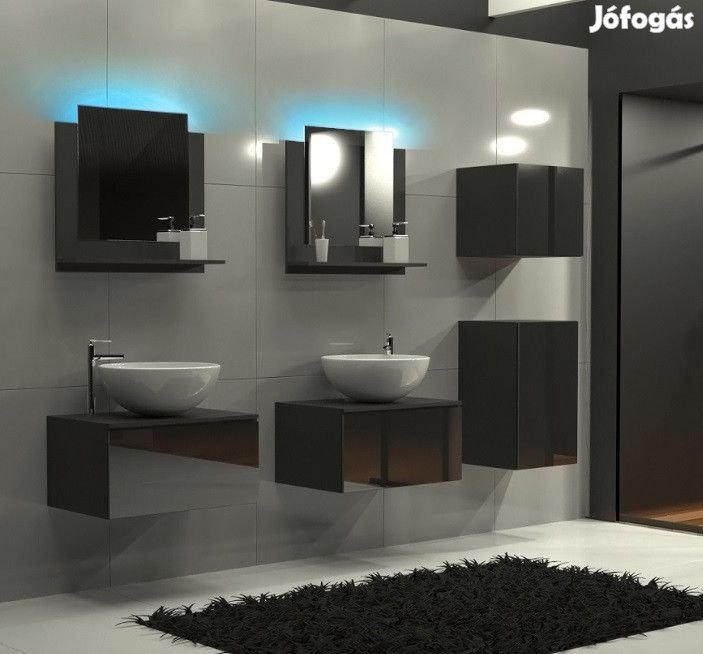 Venezia Alius A37 dupla fürdőszobabútor szett + mosdókagyló + szifon