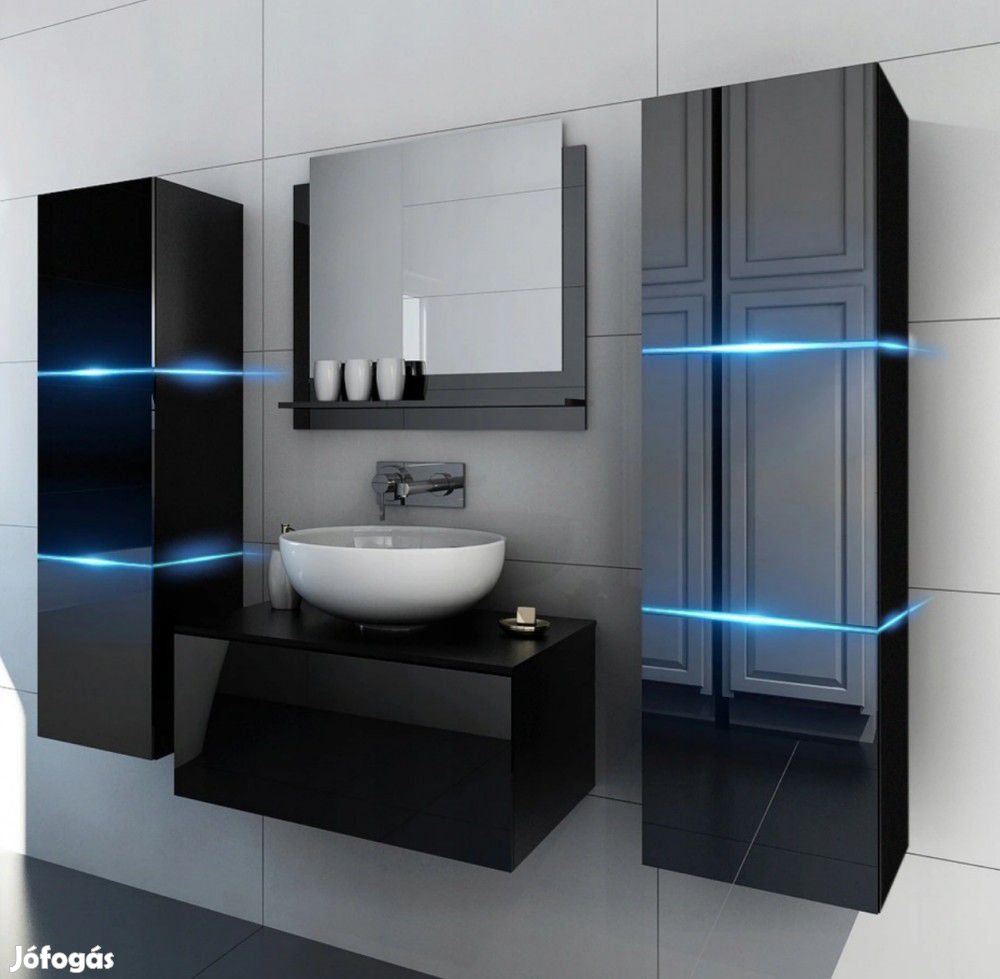 Venezia Alius A3 fürdőszobabútor szett + mosdókagyló + szifon (fényes