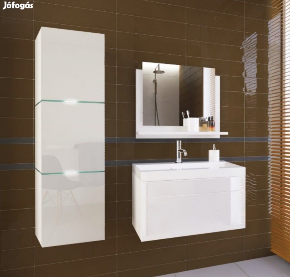 Venezia Ibiza I. fürdőszobabútor szett + mosdókagyló + szifon - 80 cm