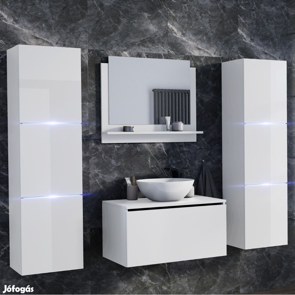 Venezia Like II. fürdőszobabútor szett + mosdókagyló + szifon (fényes