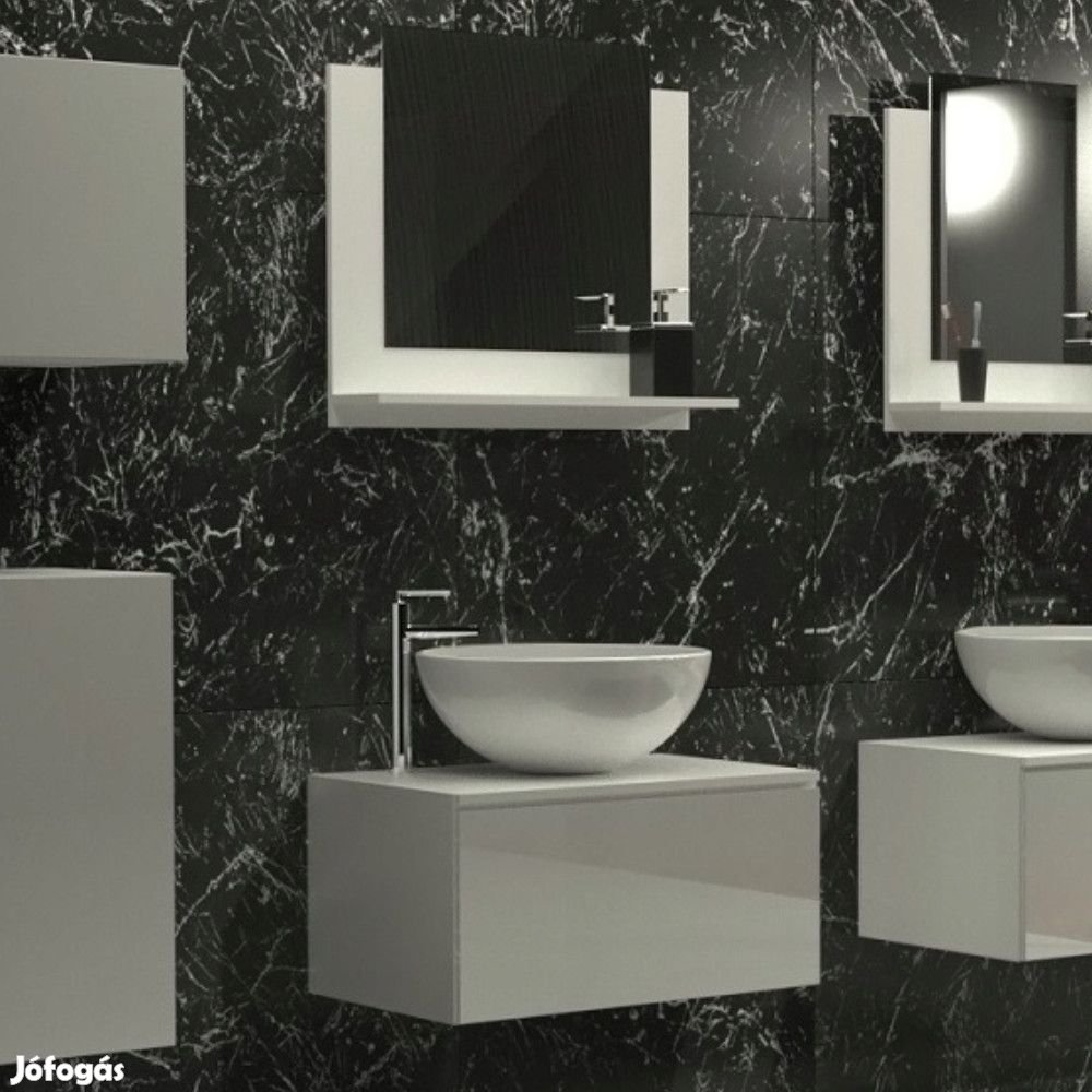 Venezia Mode fürdőszobabútor + tükör + mosdókagyló + szifon  - 60 cm