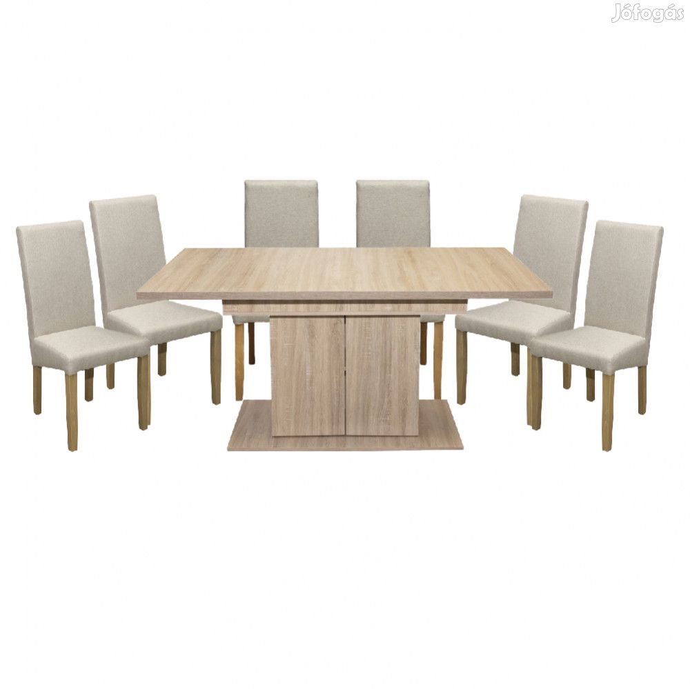 Venezia étkezőszett 6 székkel - sonoma  N