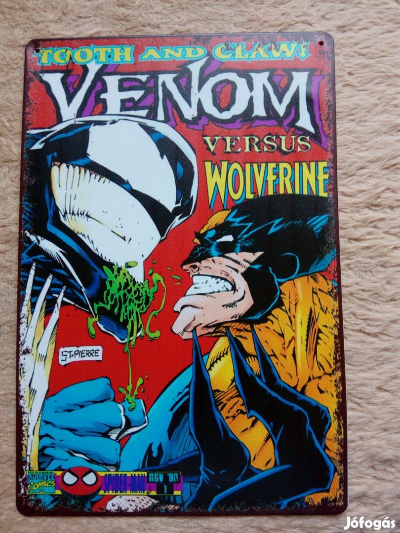 Venom Rozsomák ellen Marvel képregényes pléh-tábla eladó!