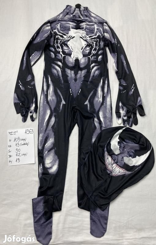 Venom jelmez, fekete Pókember jelmez A363