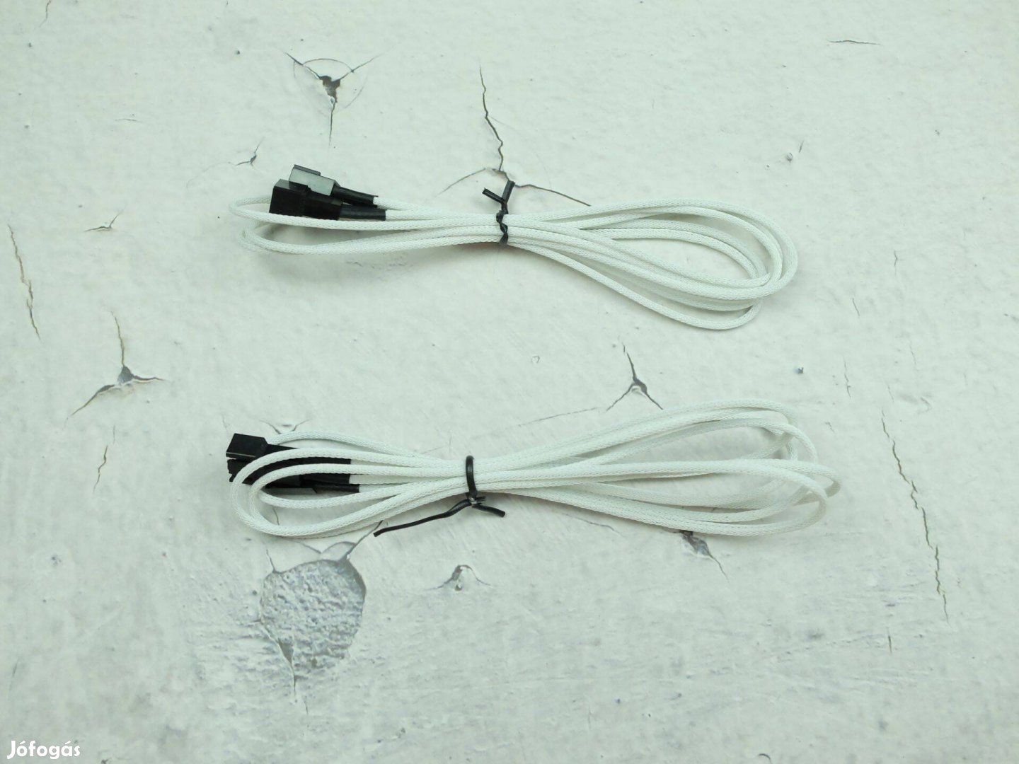 Ventilátor táp hosszabbító 3pin 60cm fehér hálós Új