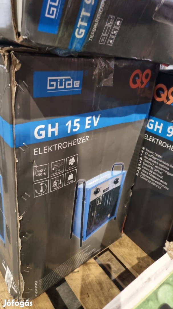 Ventilátoros funkcióval, 15kW elektromos fűtőtest, műhelyek fűtésére