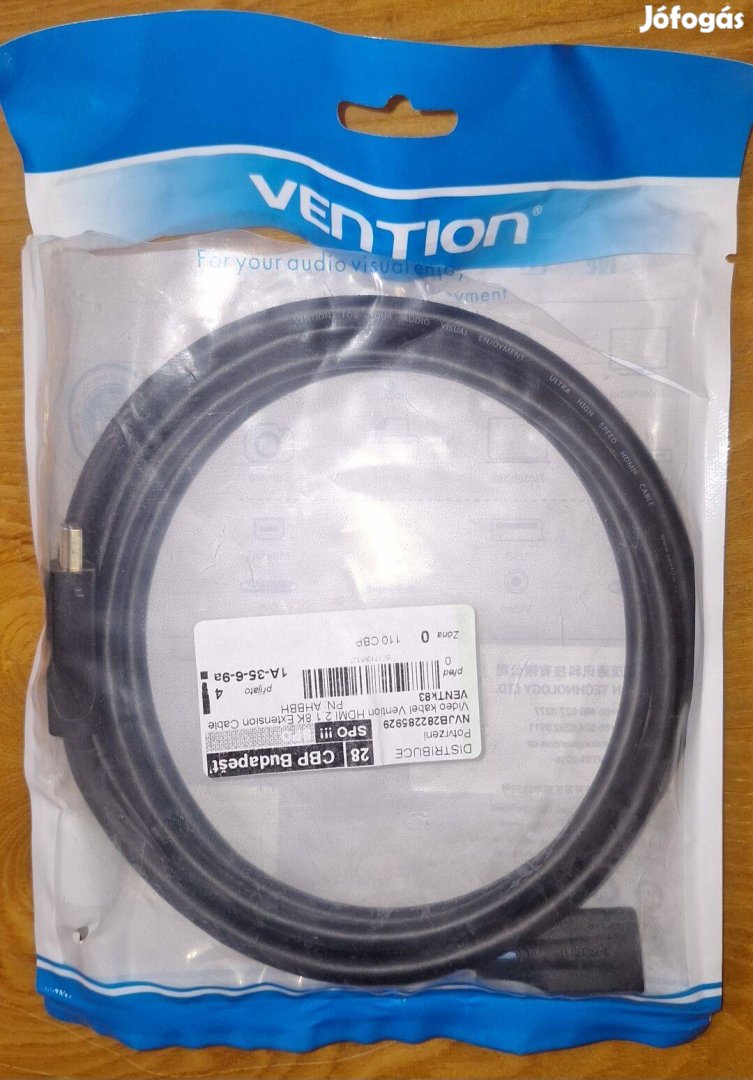 Vention HDMI 2.1 8K Extension Cable 2M Black