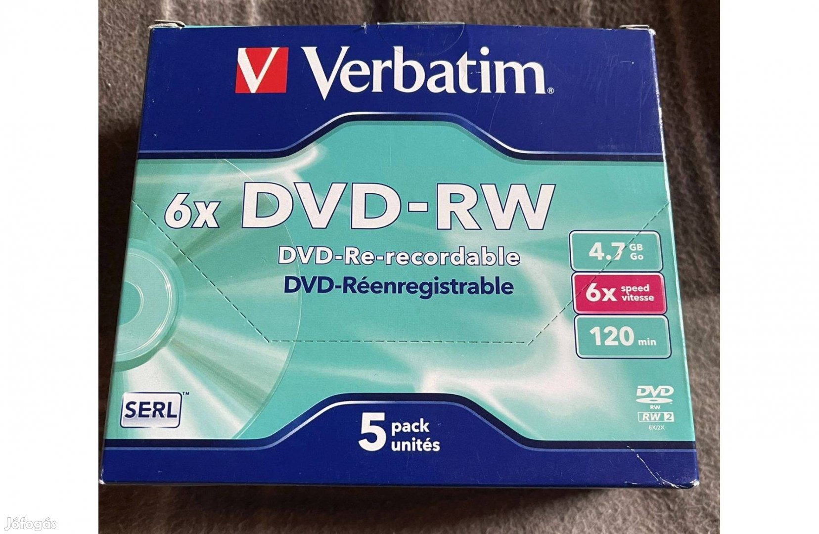 Verbatim DVD-RW 6x 5db új