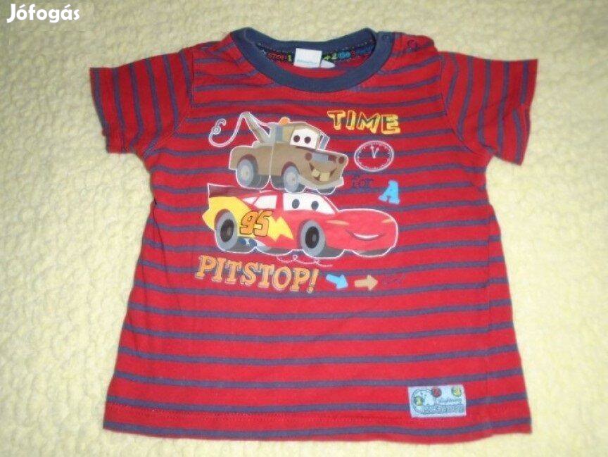 Verdák Villám Mcqueen mintás póló 18-23 hó méret 86