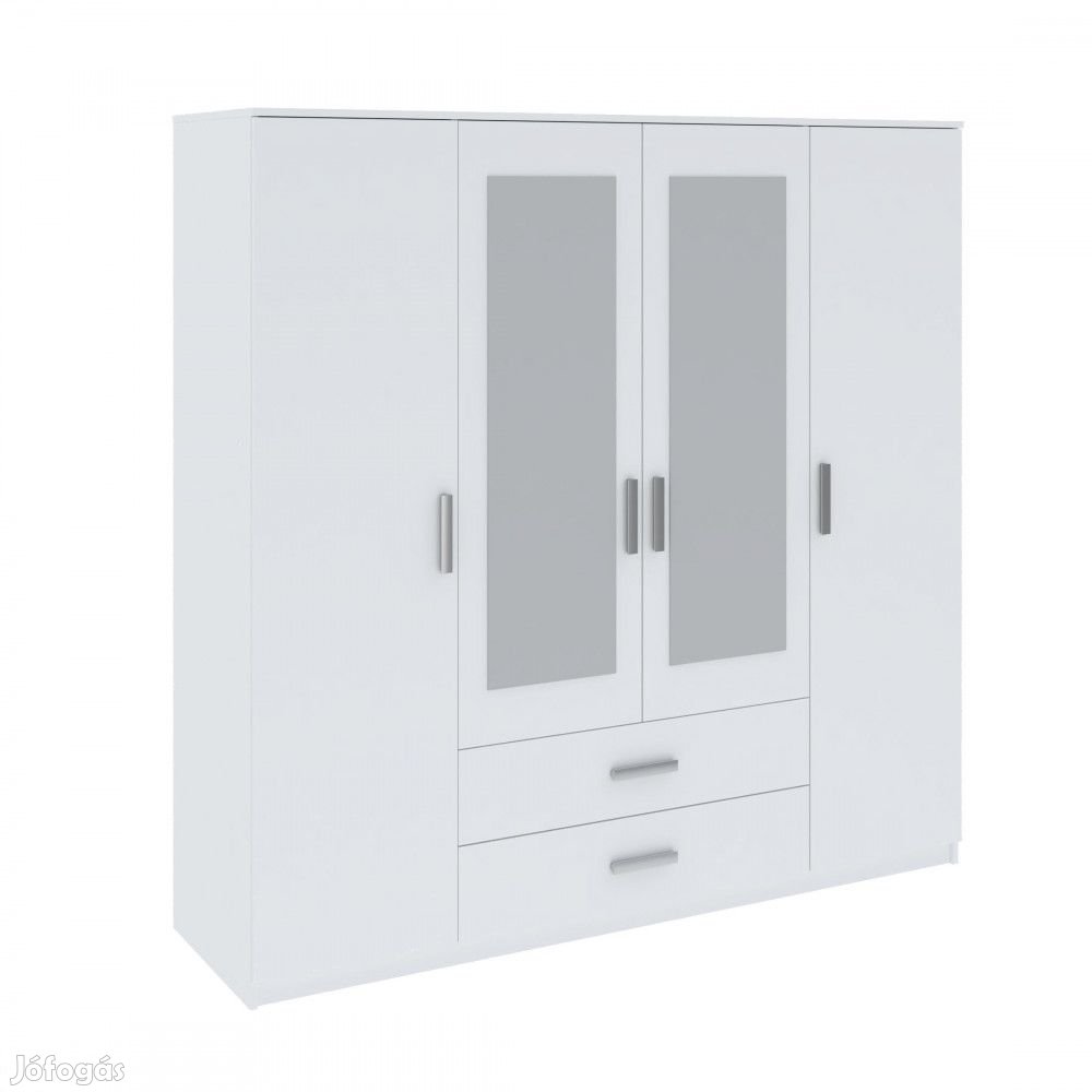 Verdana gardróbszekrény 200cm F 4D2S Fehér N