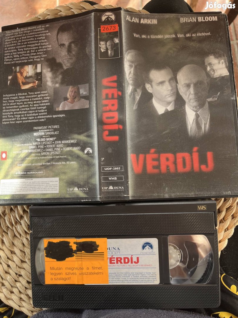 Vérdíj vhs.   