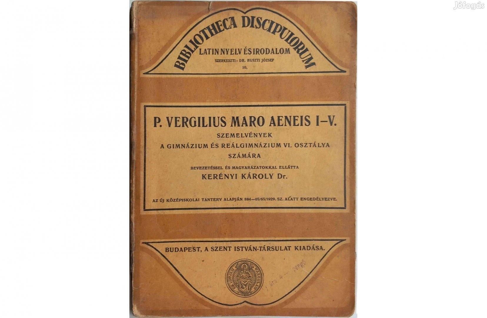 Vergilius Maro - Aeneis - szemelvények, 1929