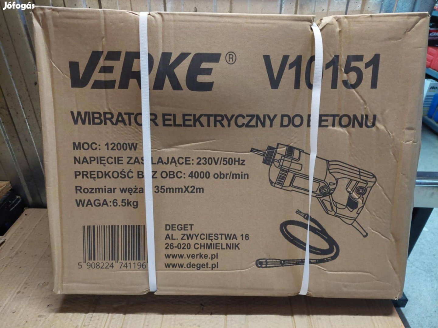 Verke 1200 W elektromos betonvibrátor V10151