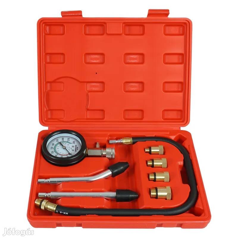 Verke 8 részes benzines kompresszió mérő szett 0-20 bar v86253