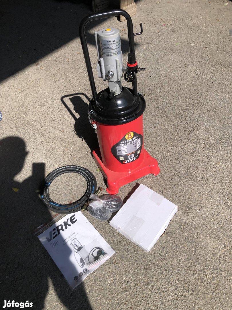 Verke Pneumatikus zsírzógép levegős zsírzó gép 12l V86140