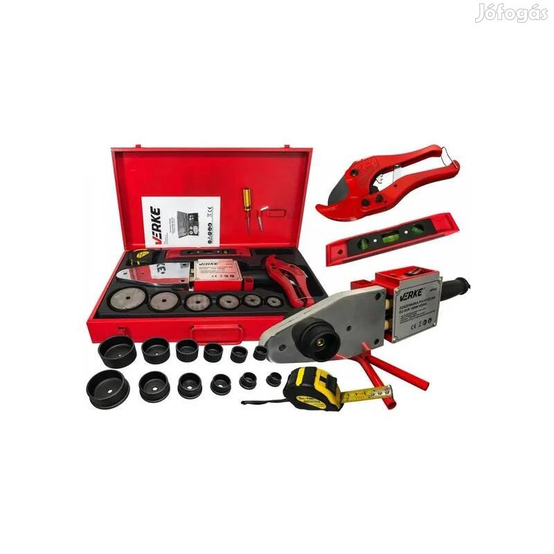 Verke V07502 csőhegesztőgép műanyag csőhöz 1500 W / 20-63 mm V07502