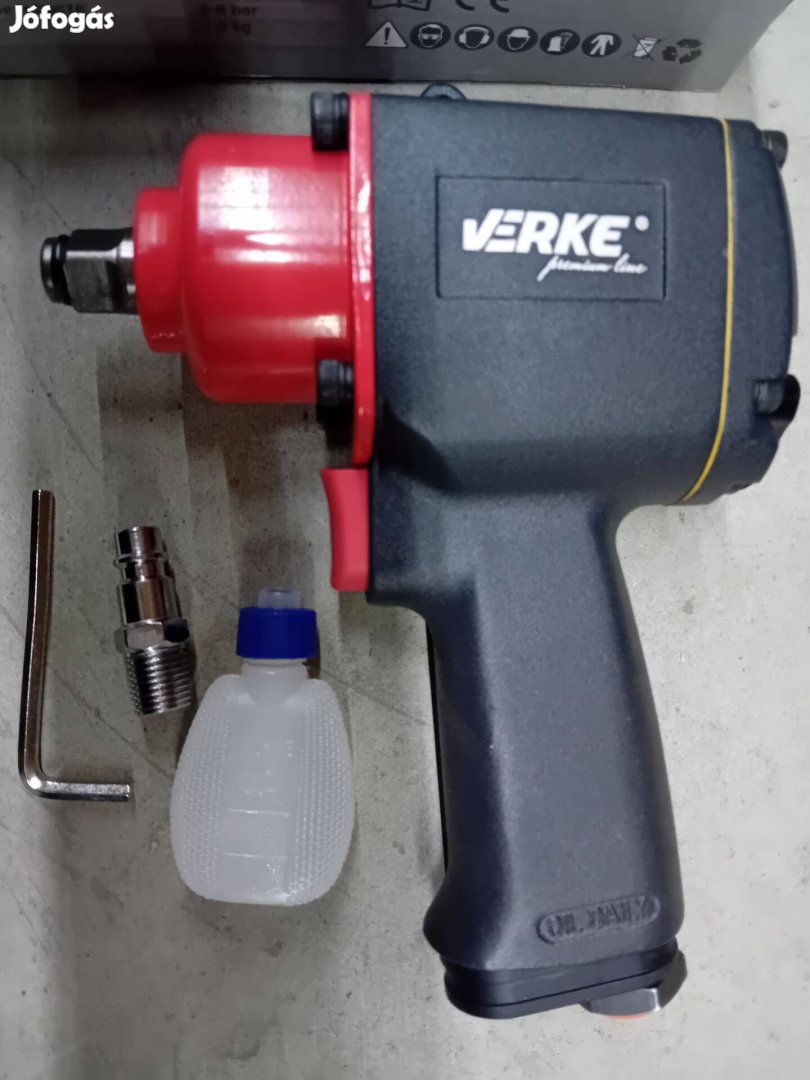 Verke V81425 Légkulcs pneumatikus ütvecsavarozó 680Nm 1/2 Új!