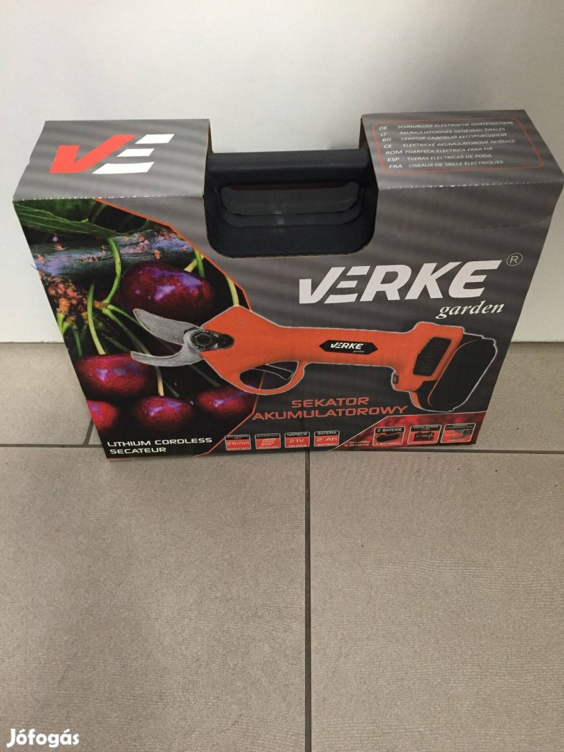 Verke V90703 Akkumulátoros metszőolló 21V 2x2,0Ah