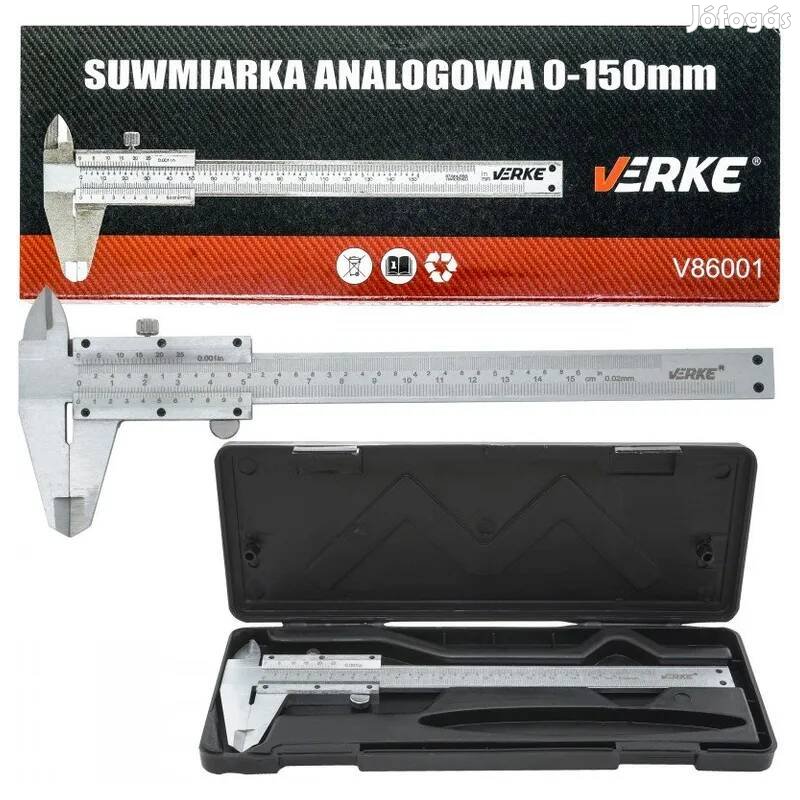Verke tolómérő 150 mm / 6 x 0,02 műanyag dobozzal V86001