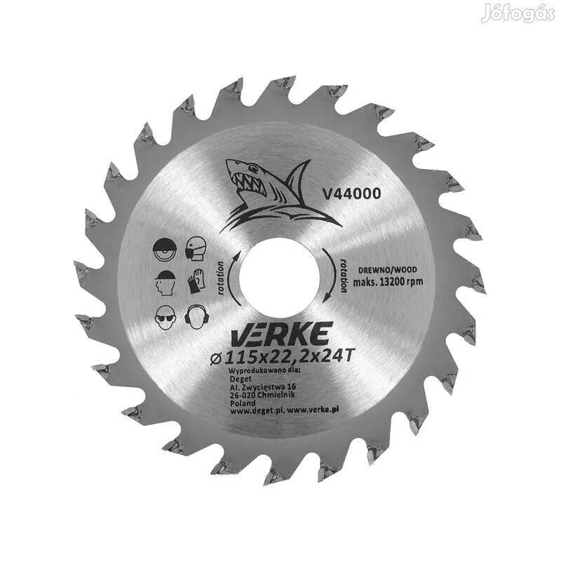 Verke vídiás körfűrészlap 115 x 22.2 mm 24T V44000