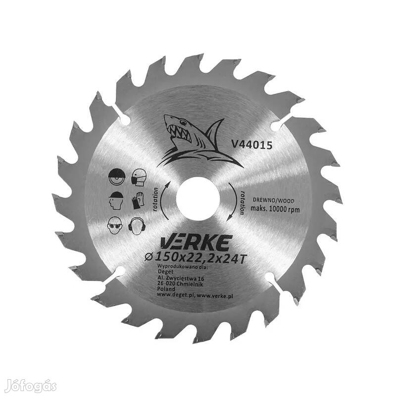 Verke vídiás körfűrészlap 150 x 22,2 mm 24T V44015