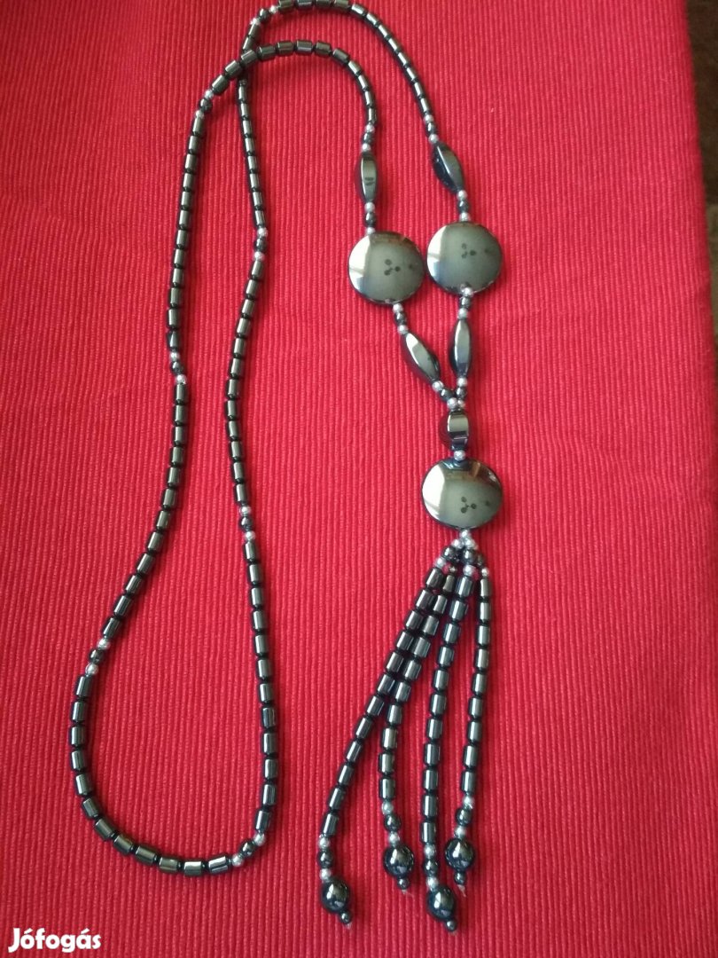 Vérkő-Hematit Új Nyaklánc 45 cm,Vélt Gyógyhatás Bp.IV.XIV